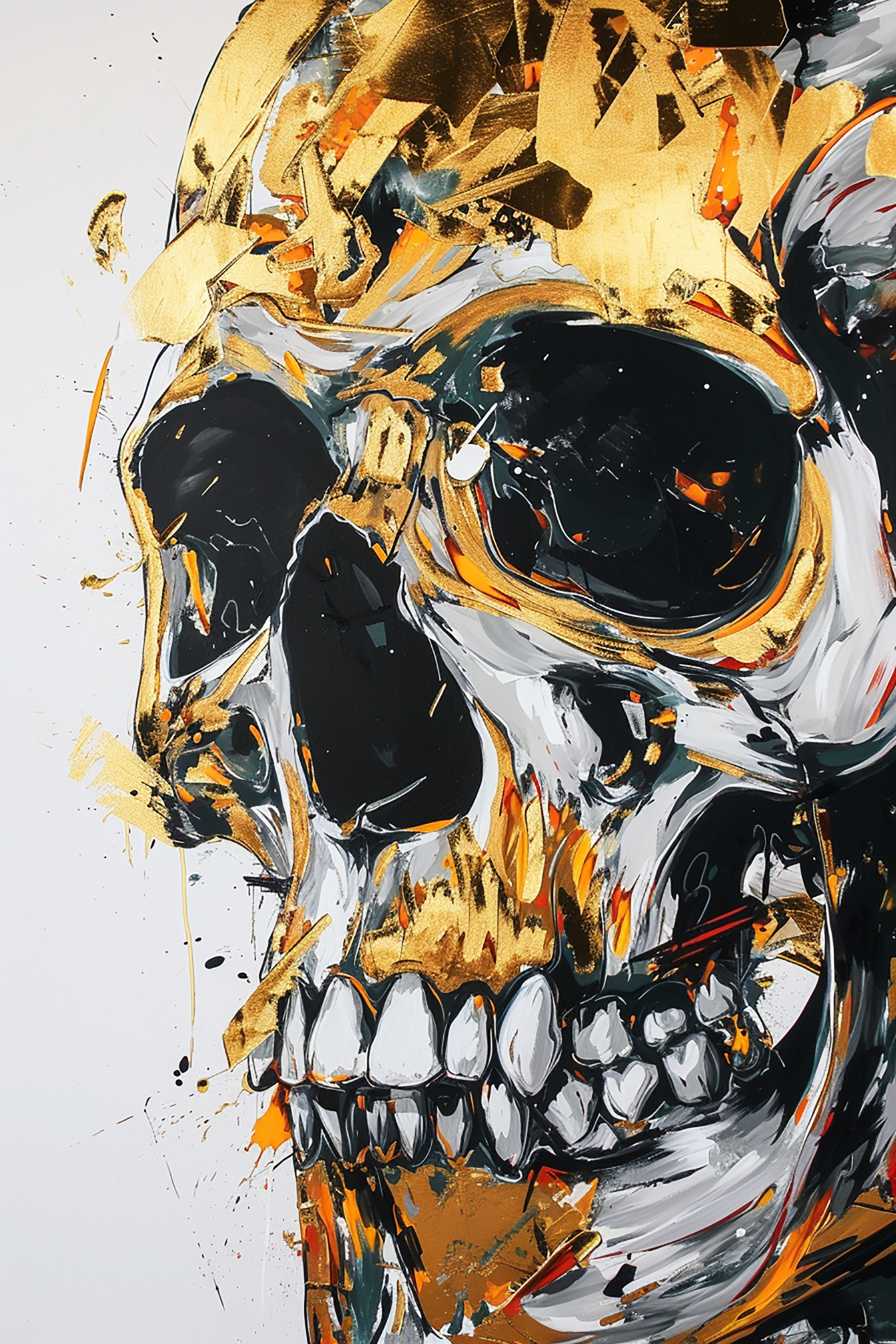 Gilded Skull Abstract