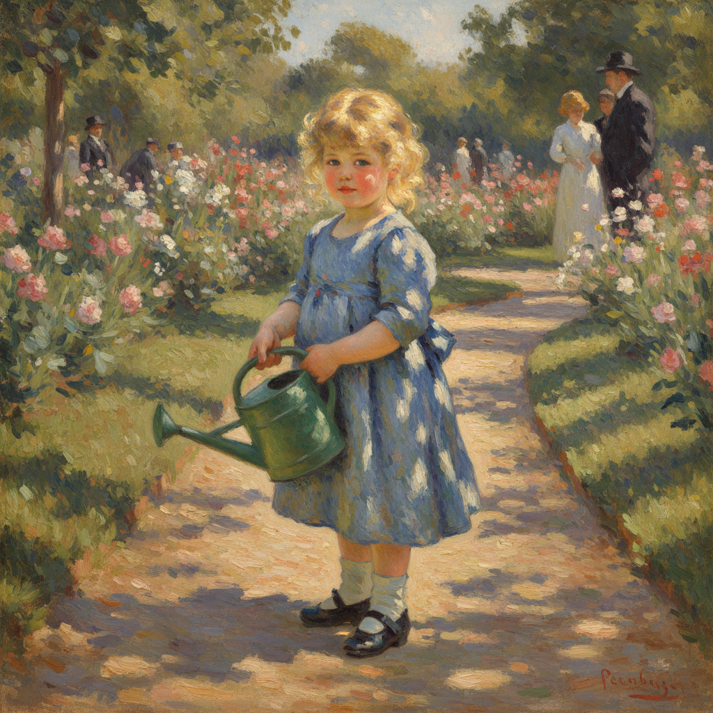Girl with a Watering Can — Pierre-Auguste Renoir