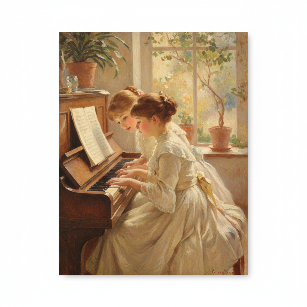 Girls at the Piano (variant) — Pierre-Auguste Renoir