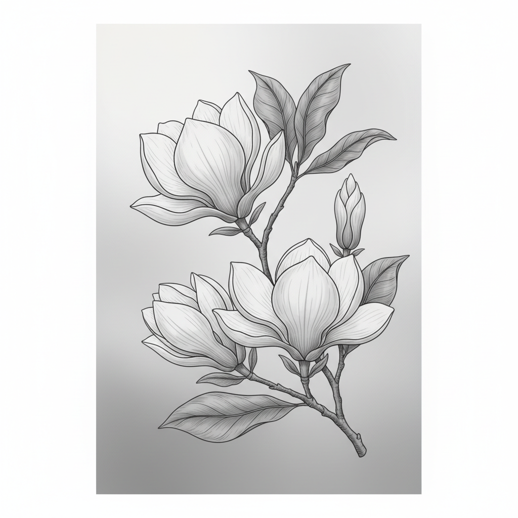 Graceful Magnolia Bloom