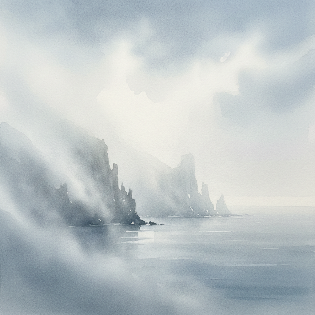 Hazy Cliff Coastal