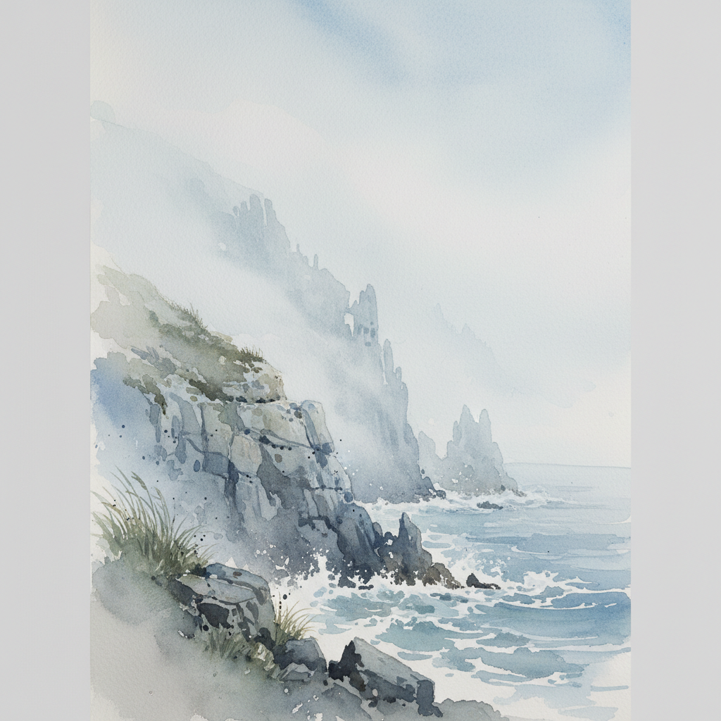 Hazy Cliff Coastal