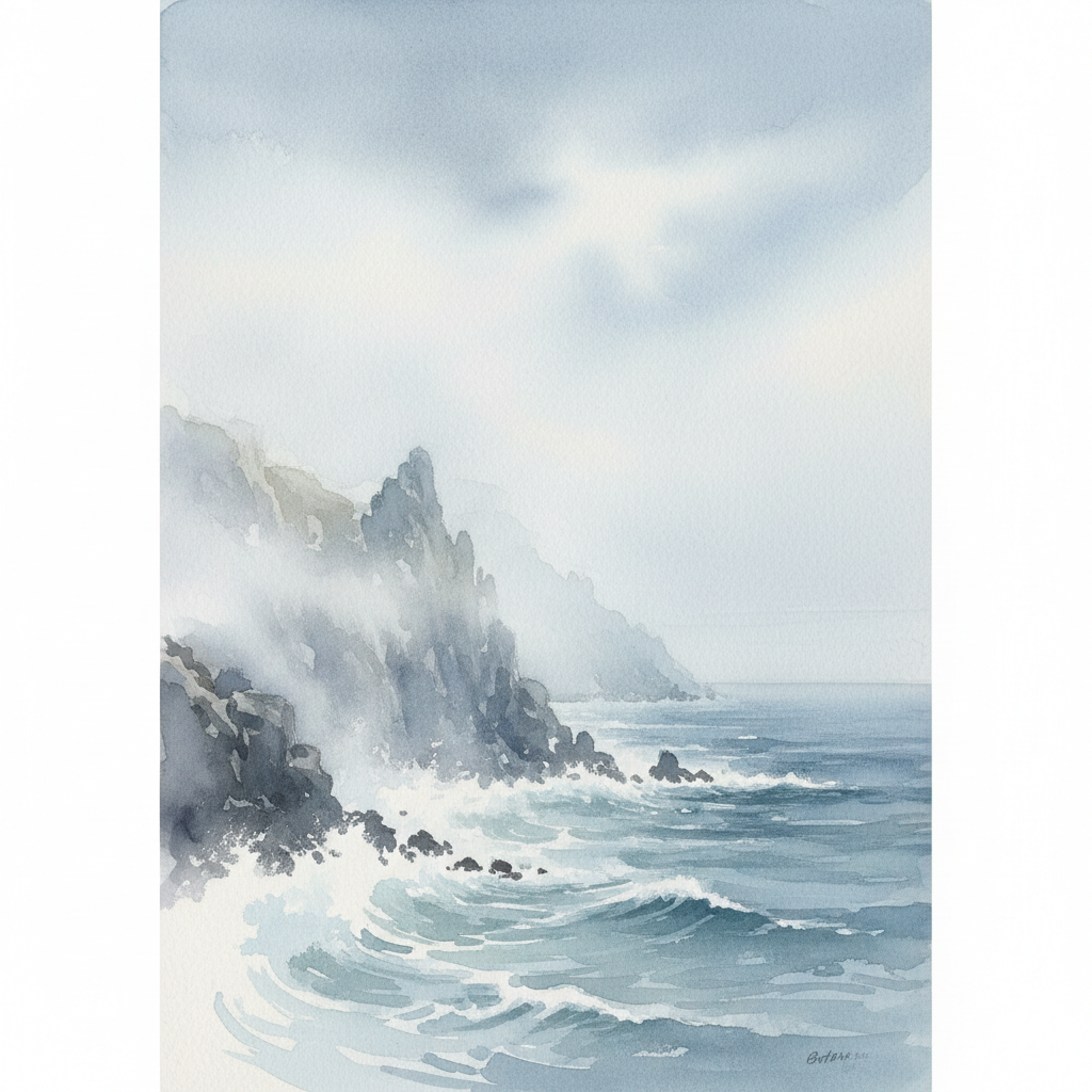 Hazy Cliff Embrace