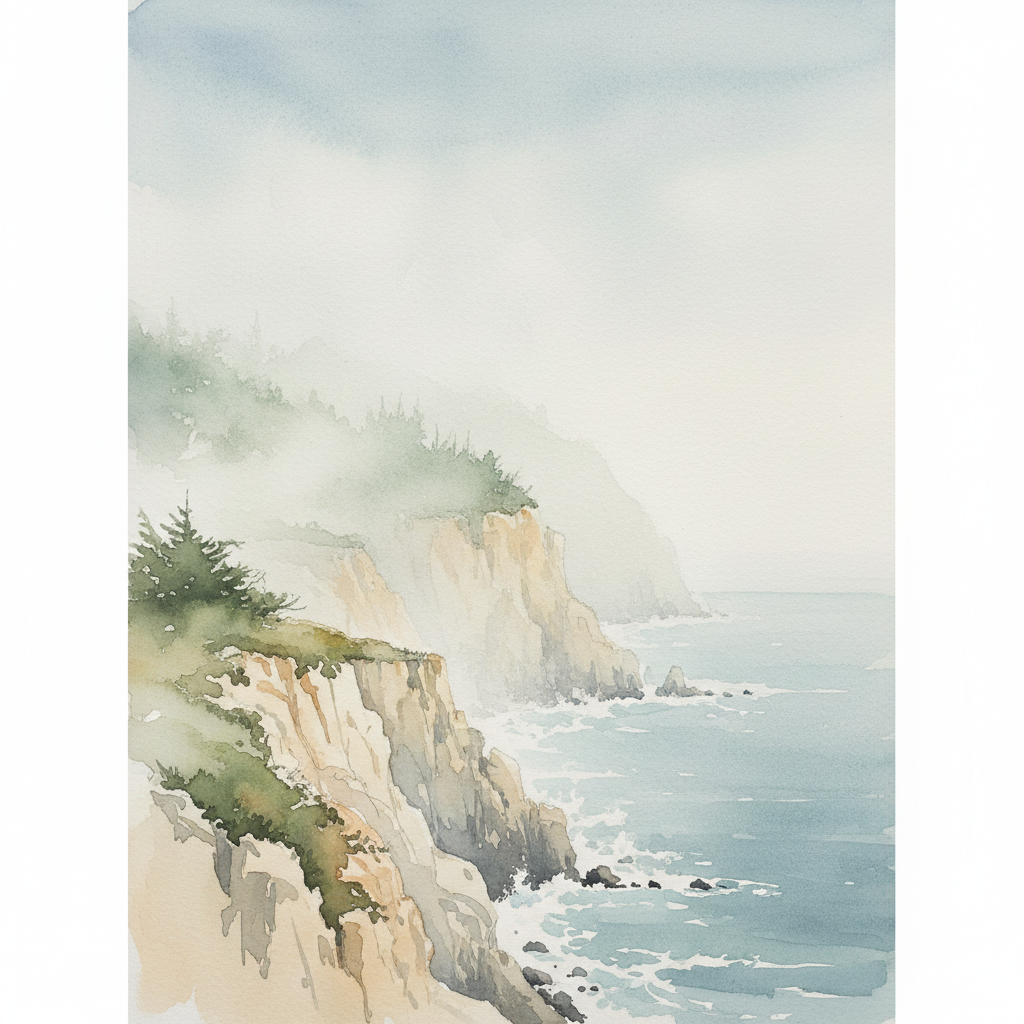 Hazy Coastal Bluff