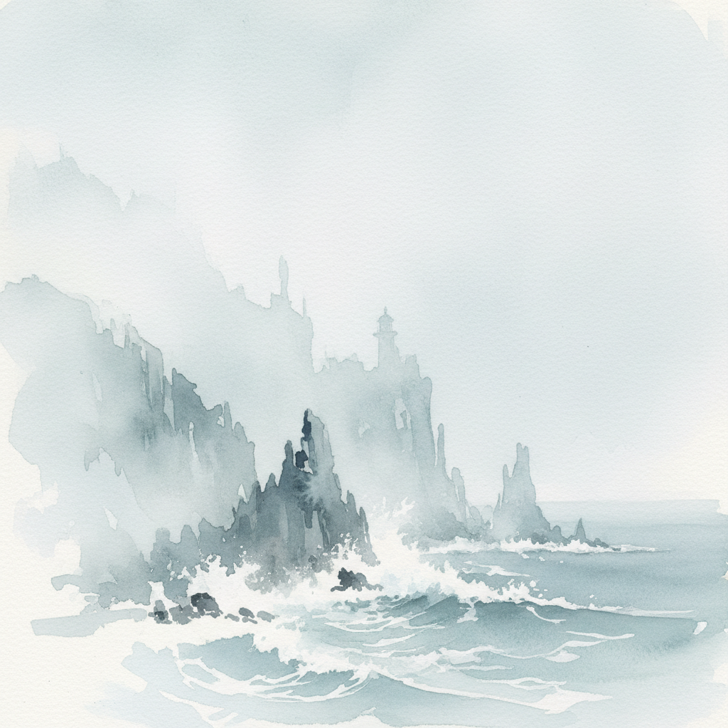 Hazy Coastal Bluff