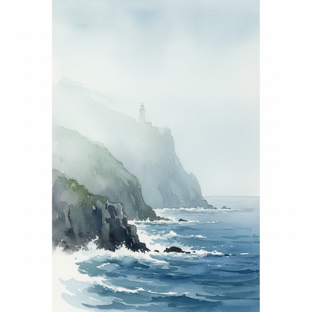 Hazy Coastal Bluff