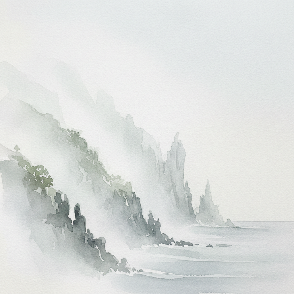Hazy Coastal Bluff