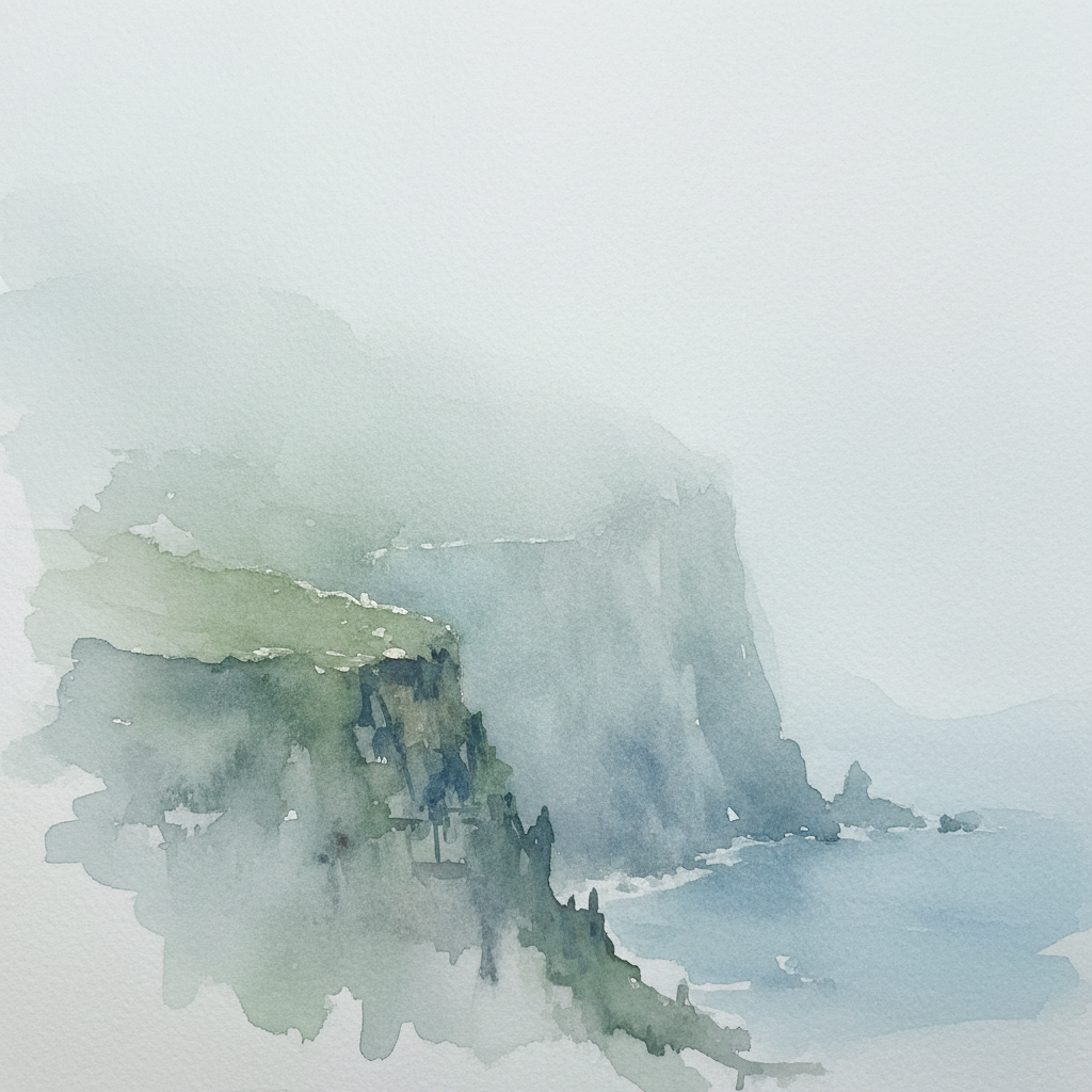 Hazy Coastal Bluff