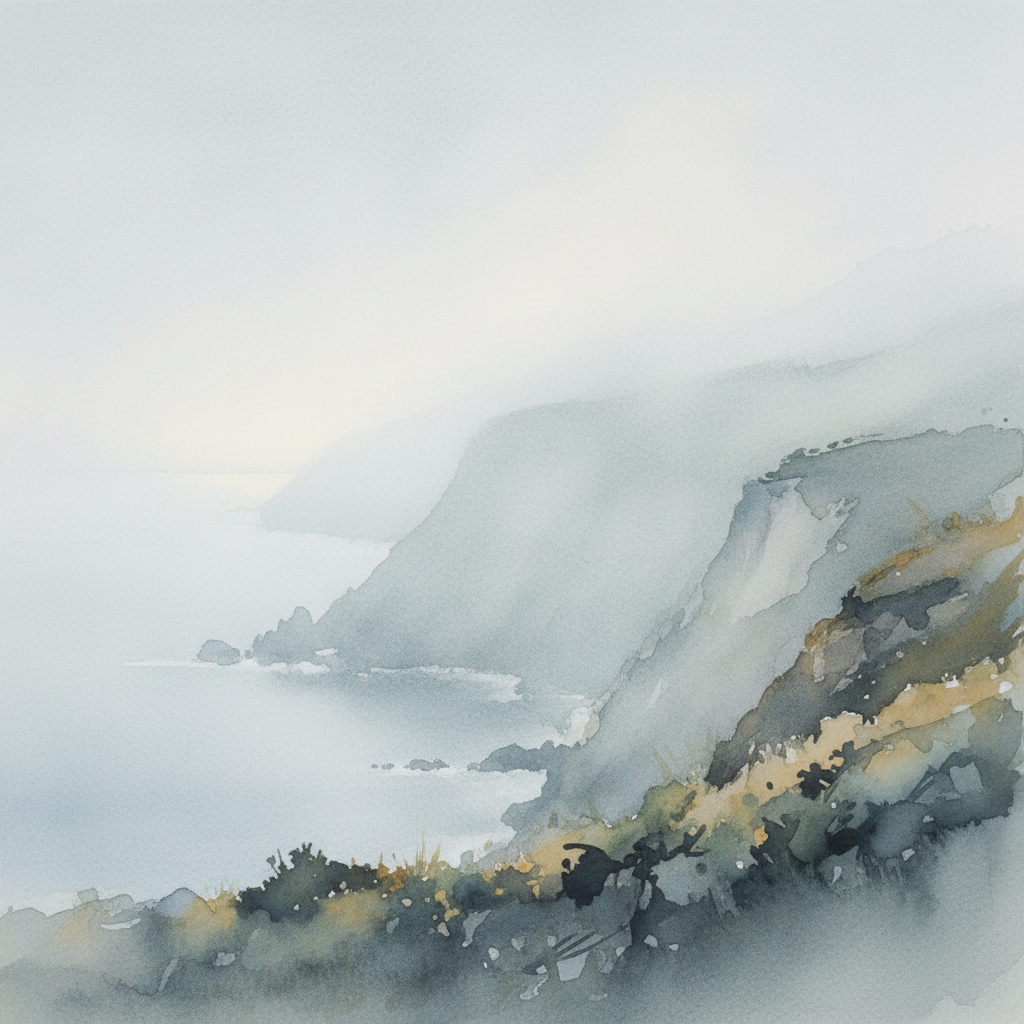 Hazy Coastal Bluff