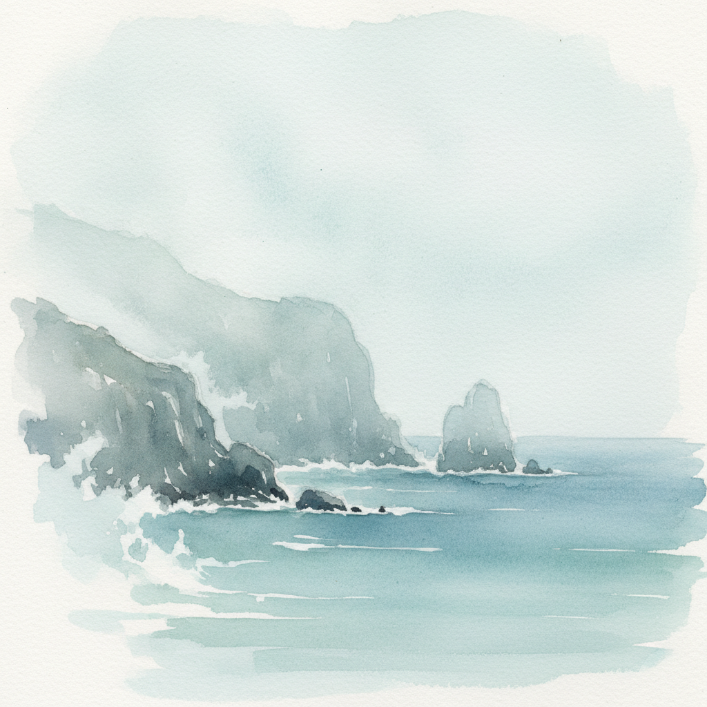 Hazy Coastal Bluff