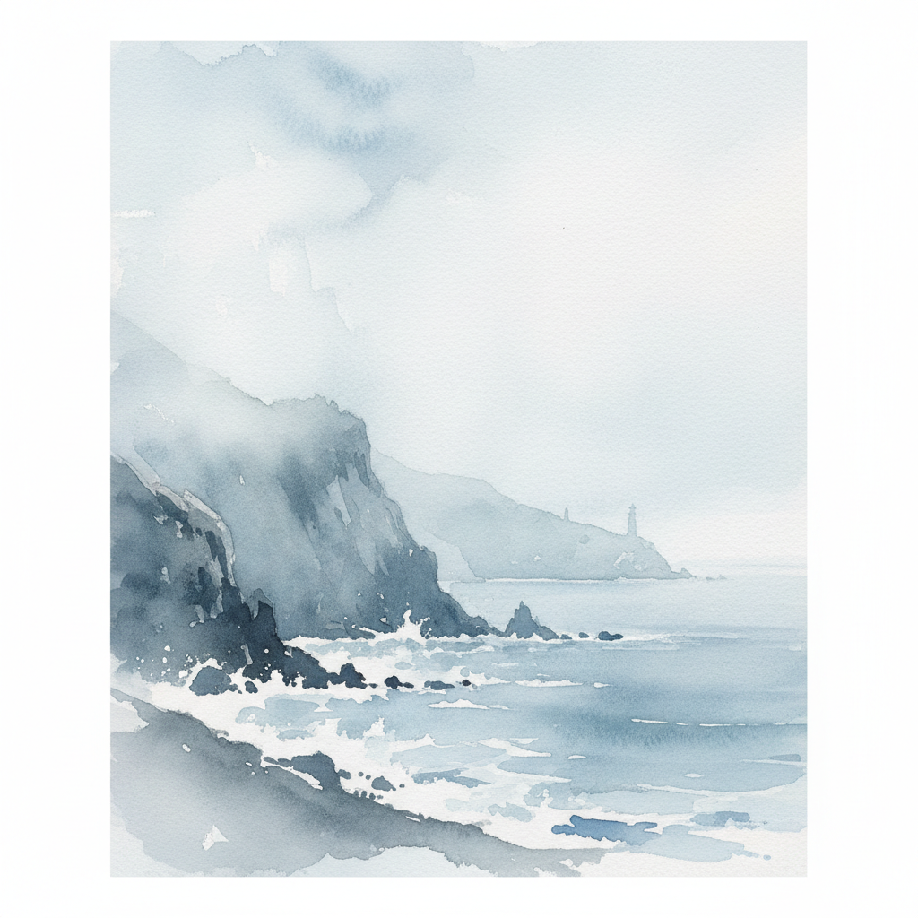 Hazy Coastal Bluff