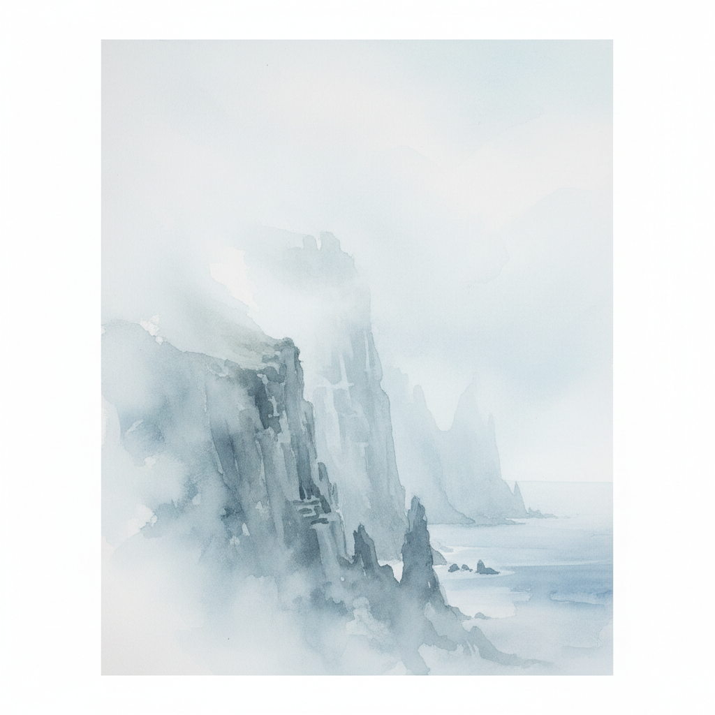 Hazy Coastal Bluff