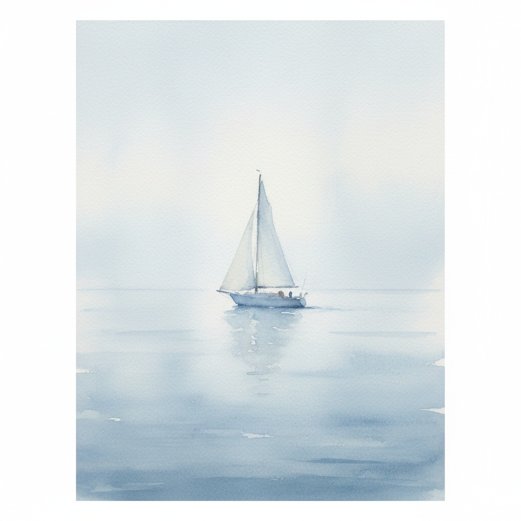 Hazy Coastal Sail
