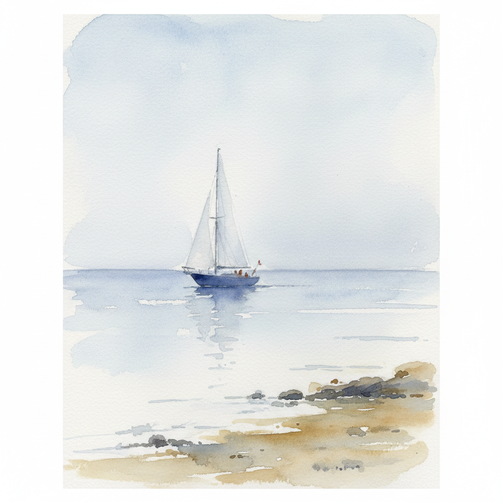Hazy Coastal Sail