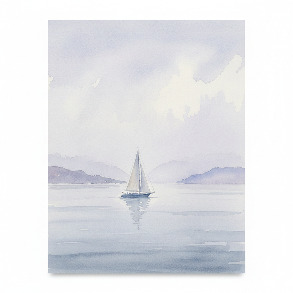 Hazy Coastal Sail