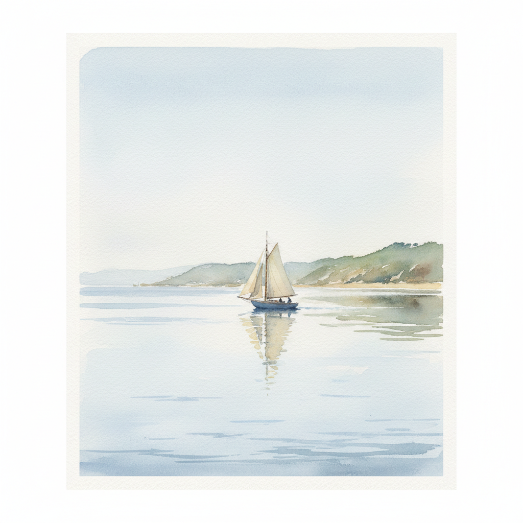 Hazy Coastal Sail