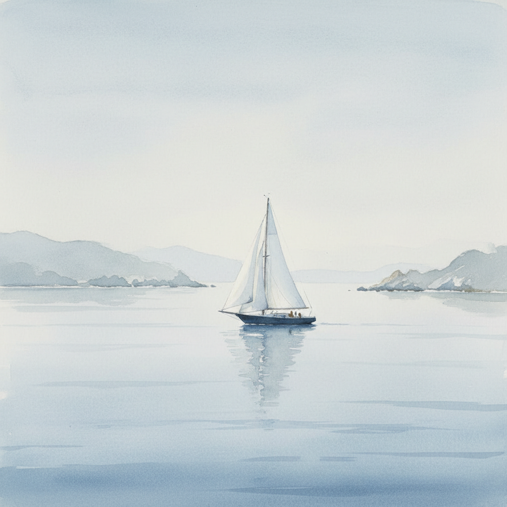 Hazy Coastal Sail