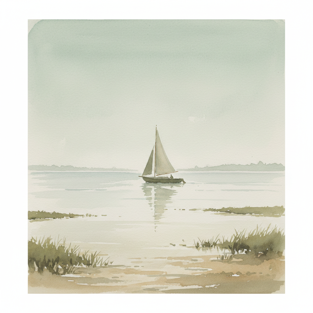 Hazy Coastal Sail