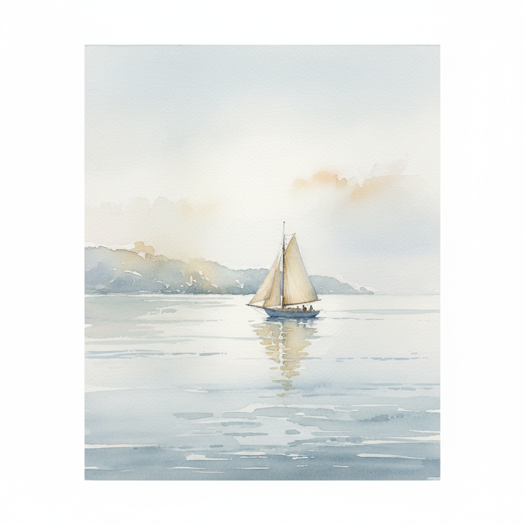 Hazy Coastal Sail