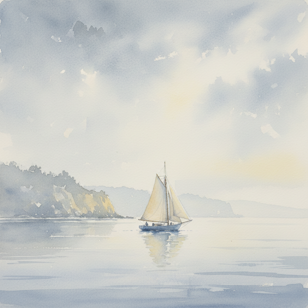 Hazy Coastal Sail