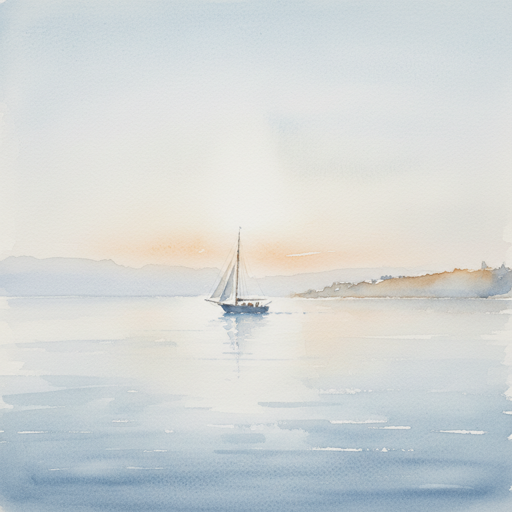 Hazy Coastal Sail