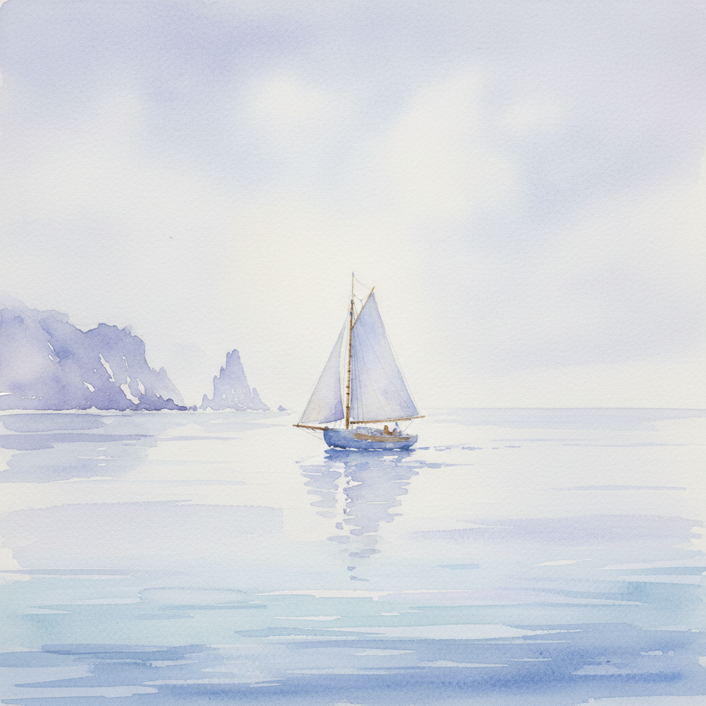 Hazy Coastal Sail