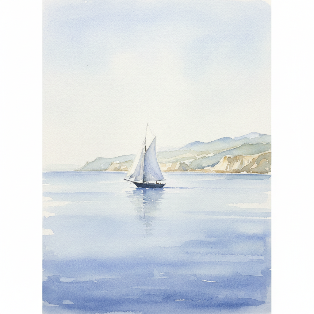 Hazy Coastal Sail