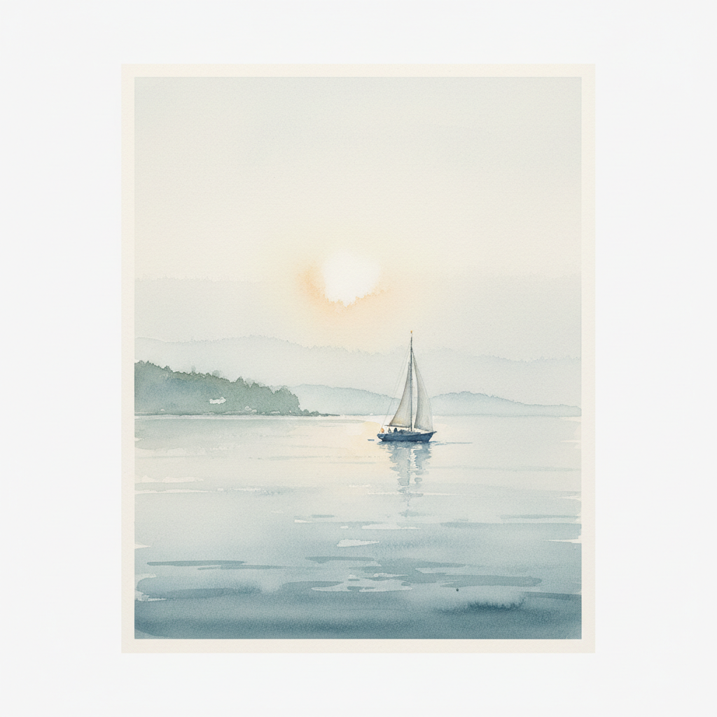 Hazy Coastal Sail