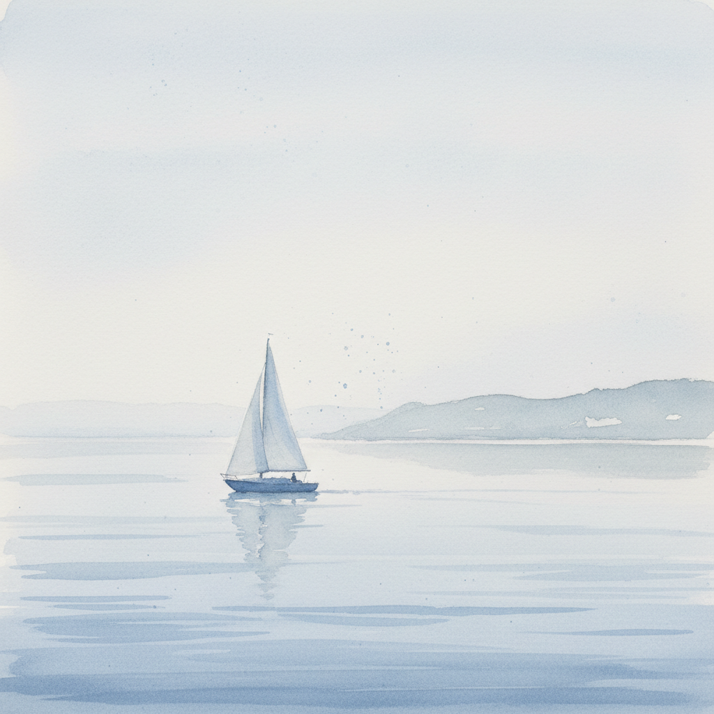 Hazy Coastal Sail
