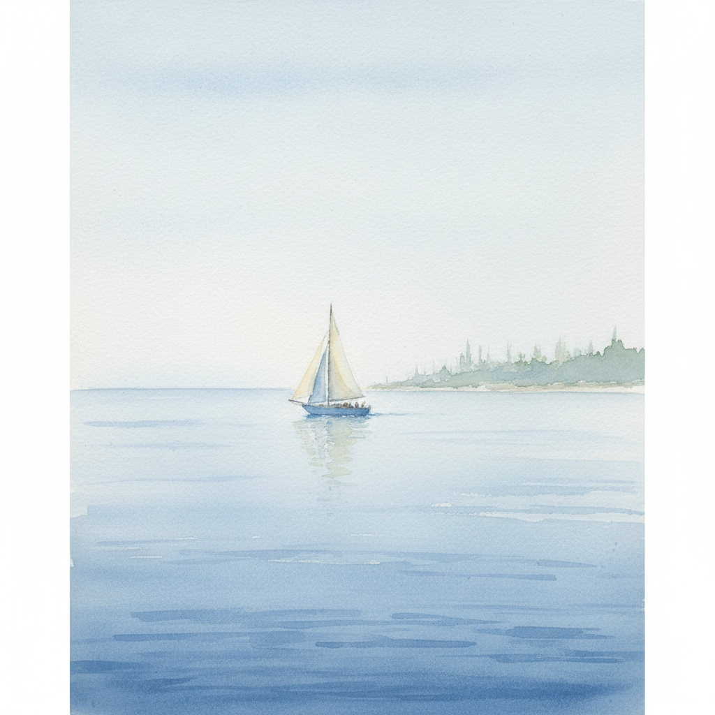 Hazy Coastal Sail