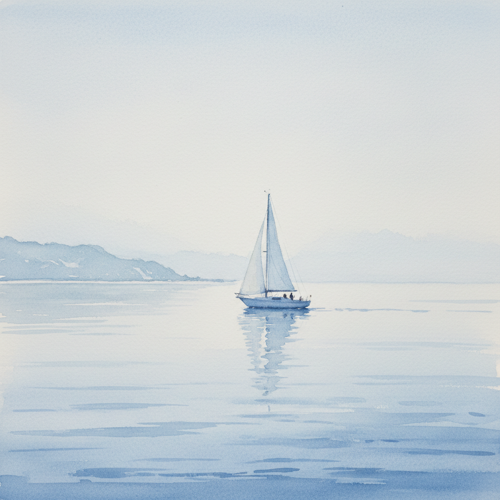 Hazy Coastal Sail