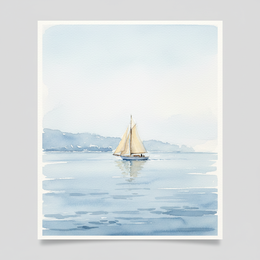 Hazy Coastal Sail