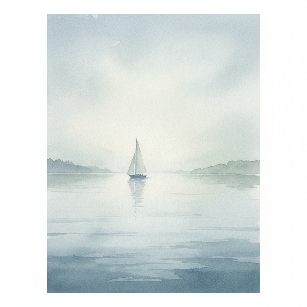 Hazy Coastal Sail