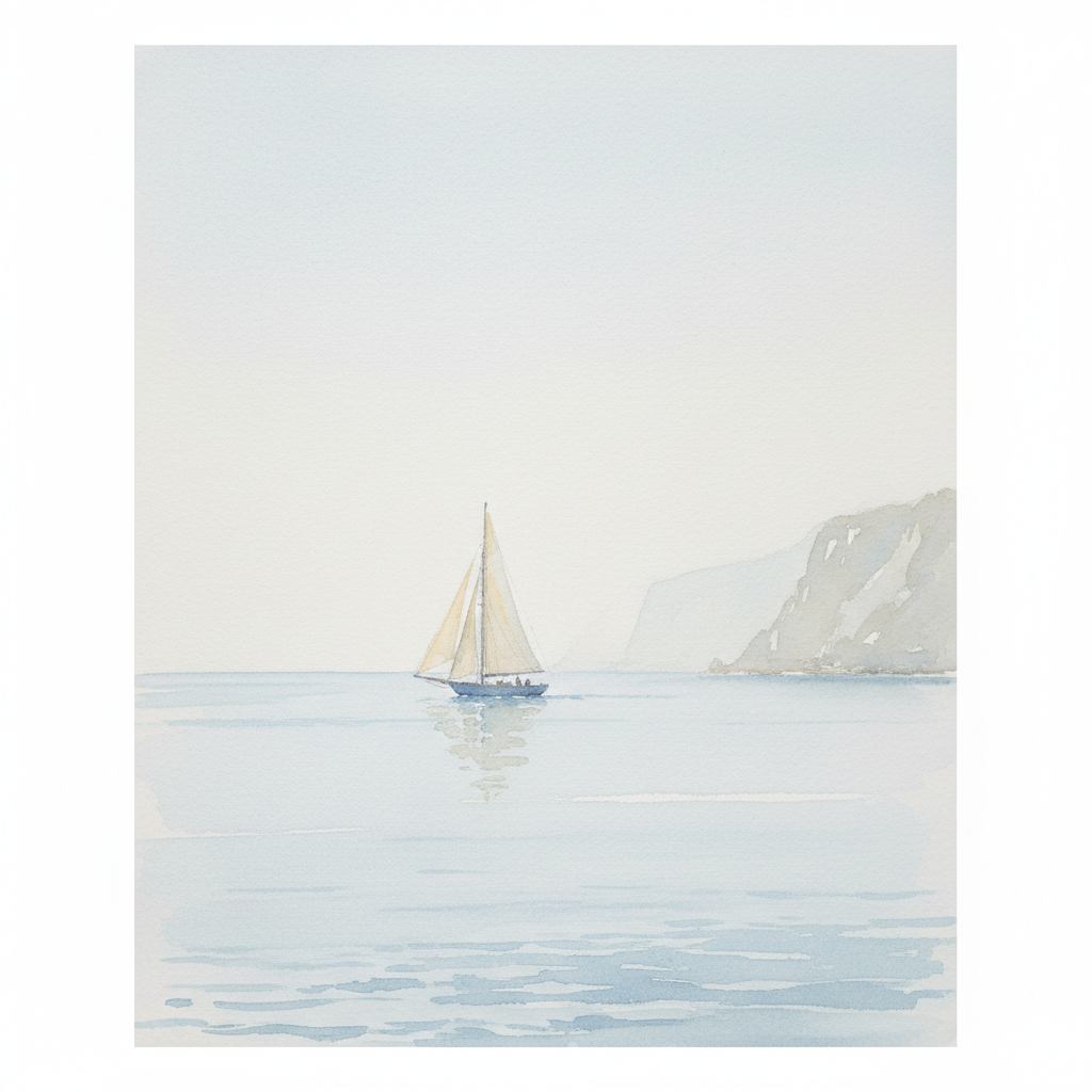 Hazy Coastal Sail