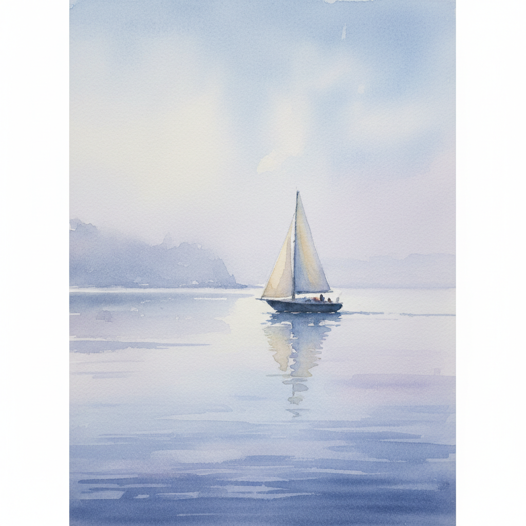 Hazy Coastal Sail