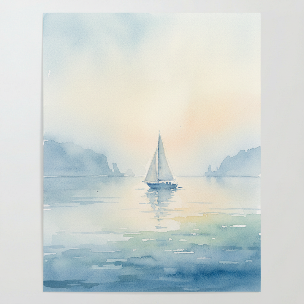 Hazy Coastal Sail