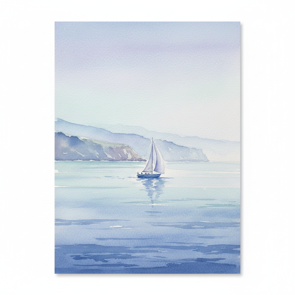 Hazy Coastal Sail