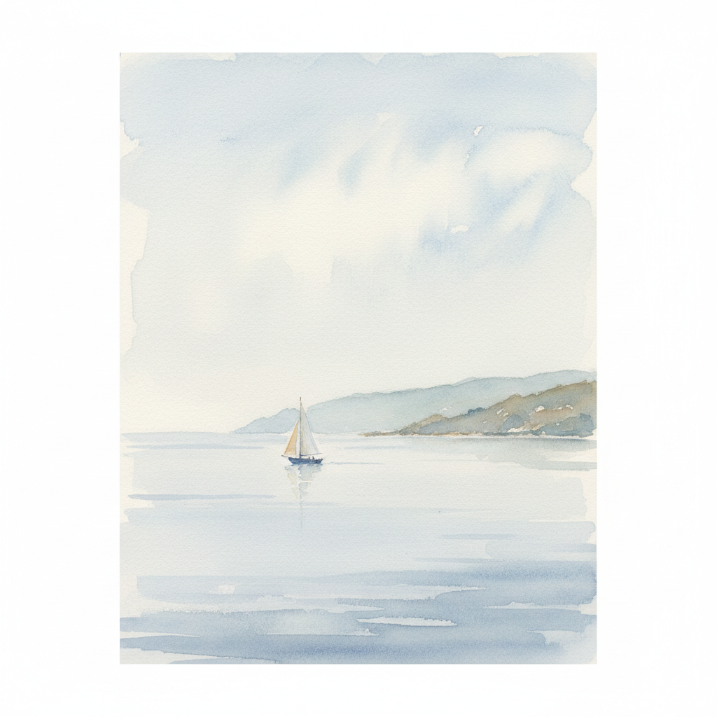 Hazy Coastal Sail
