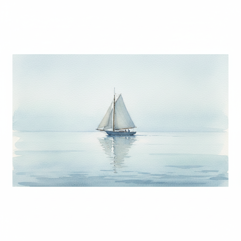 Hazy Coastal Sail