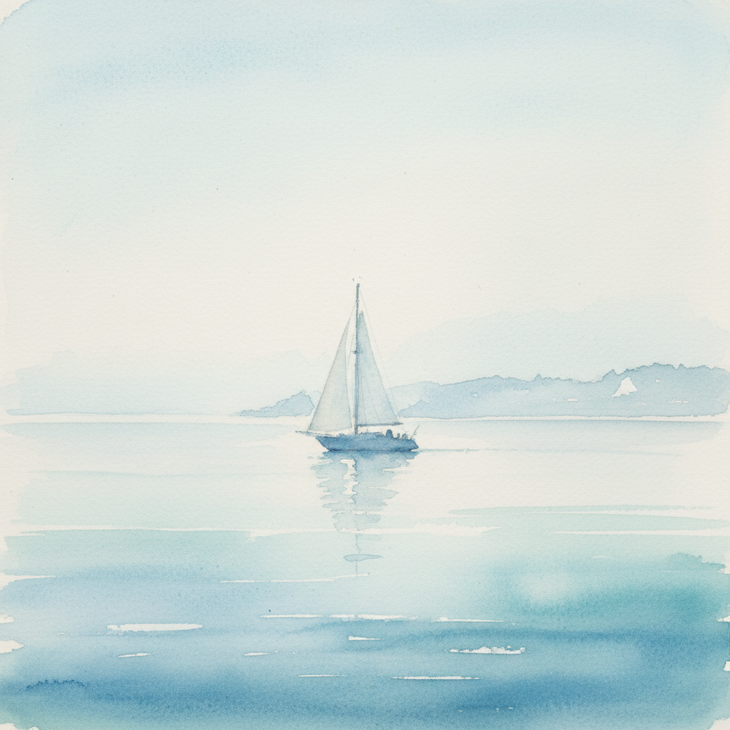 Hazy Coastal Sail