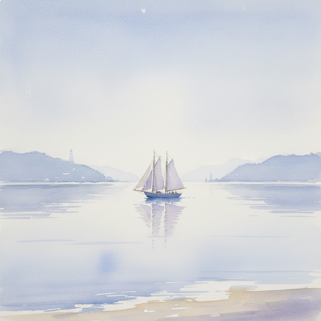 Hazy Coastal Solitude