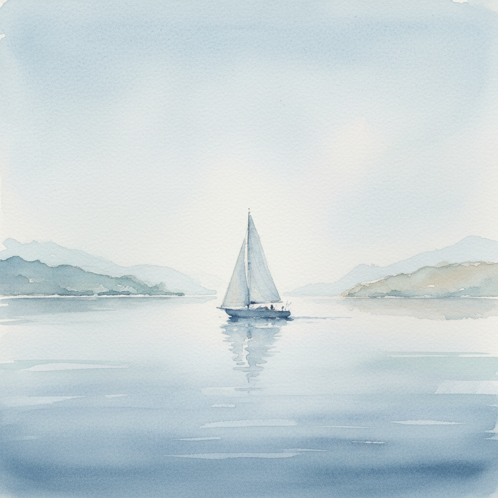 Hazy Coastal Solitude