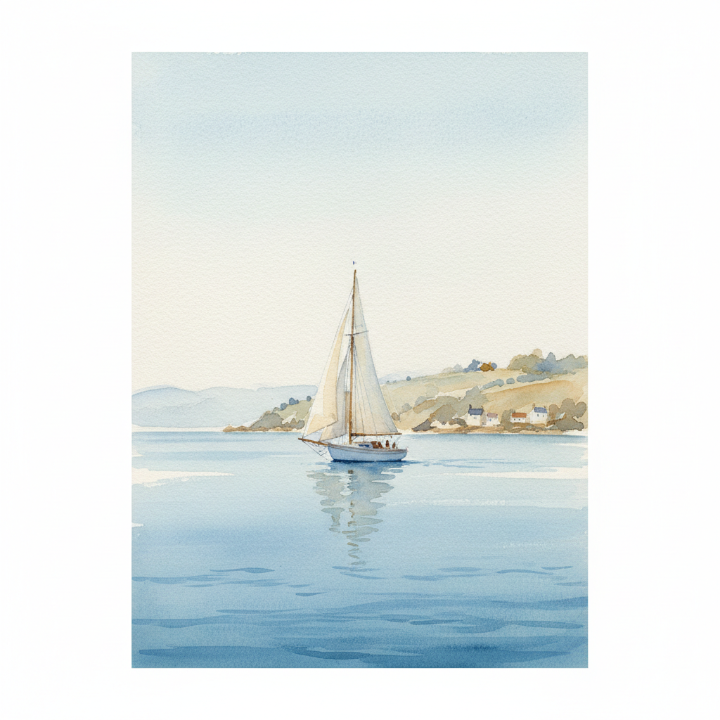 Hazy Coastal Solitude