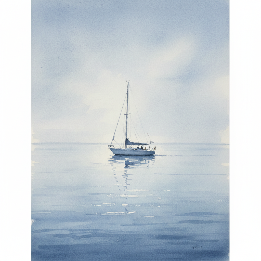 Hazy Coastal Solitude