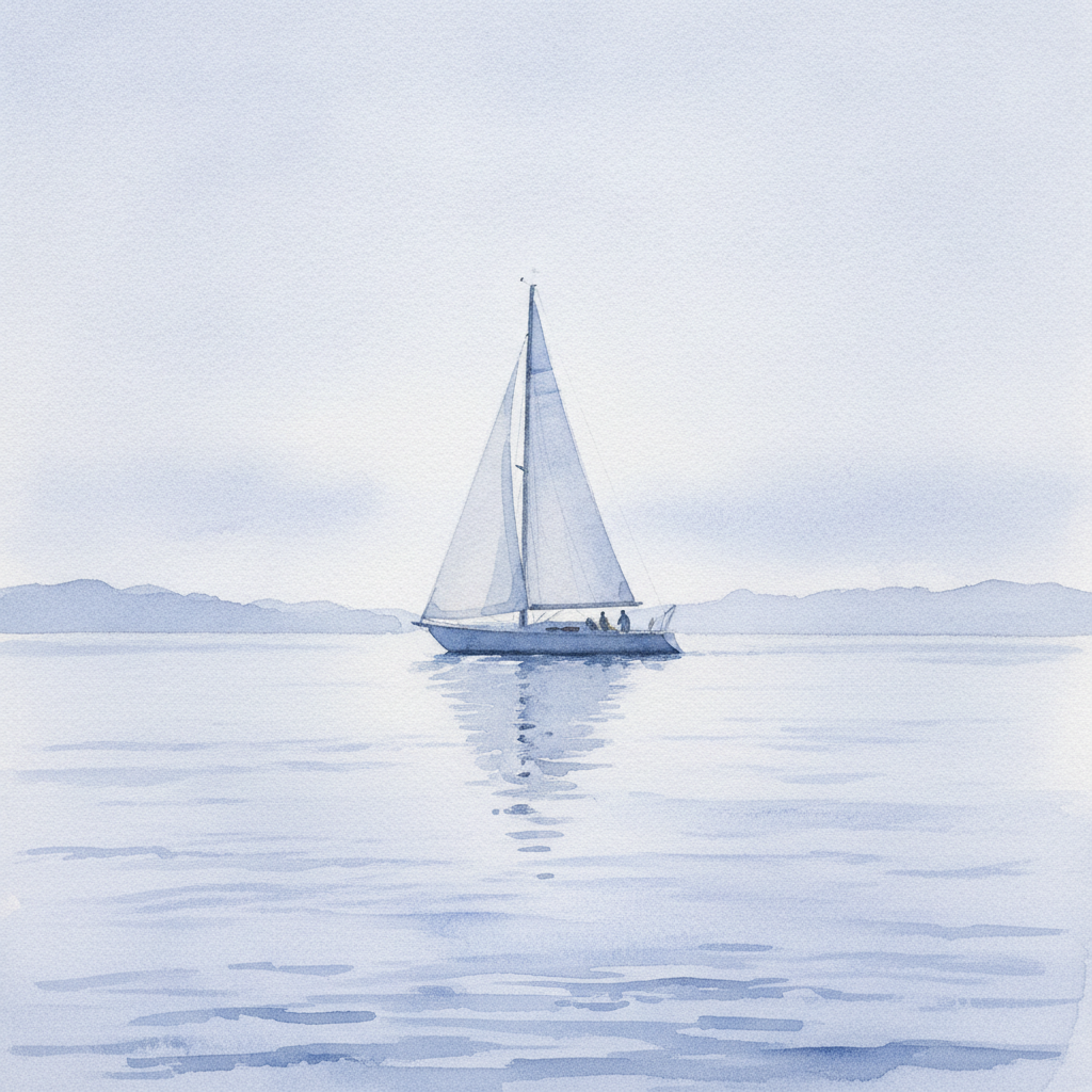 Hazy Coastal Solitude
