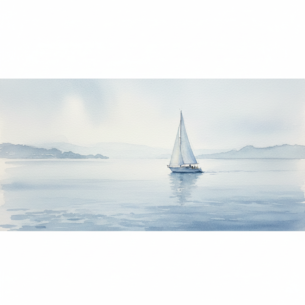 Hazy Coastal Solitude