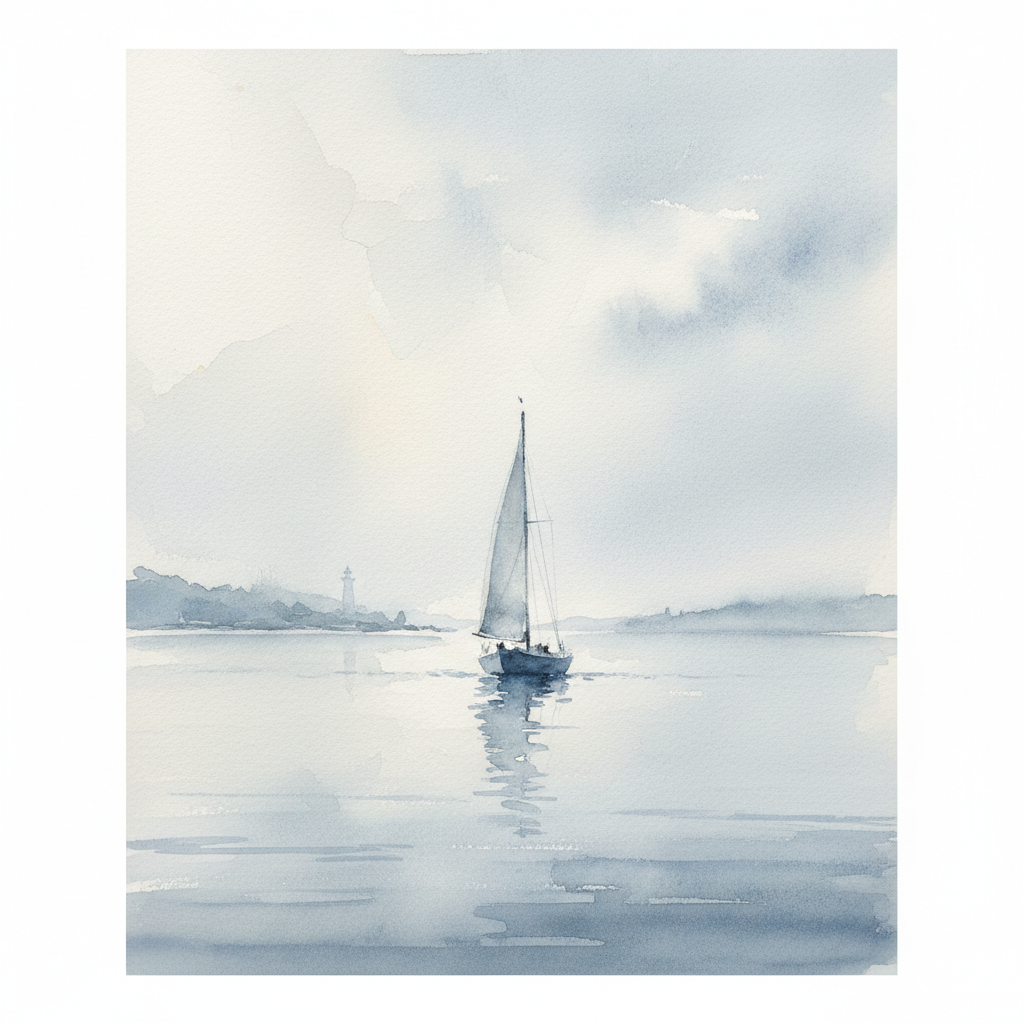 Hazy Coastal Solitude