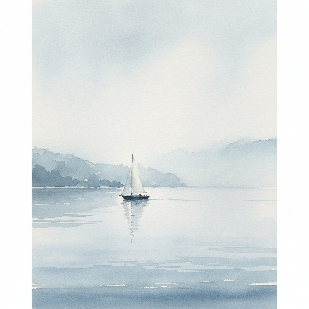 Hazy Coastal Solitude