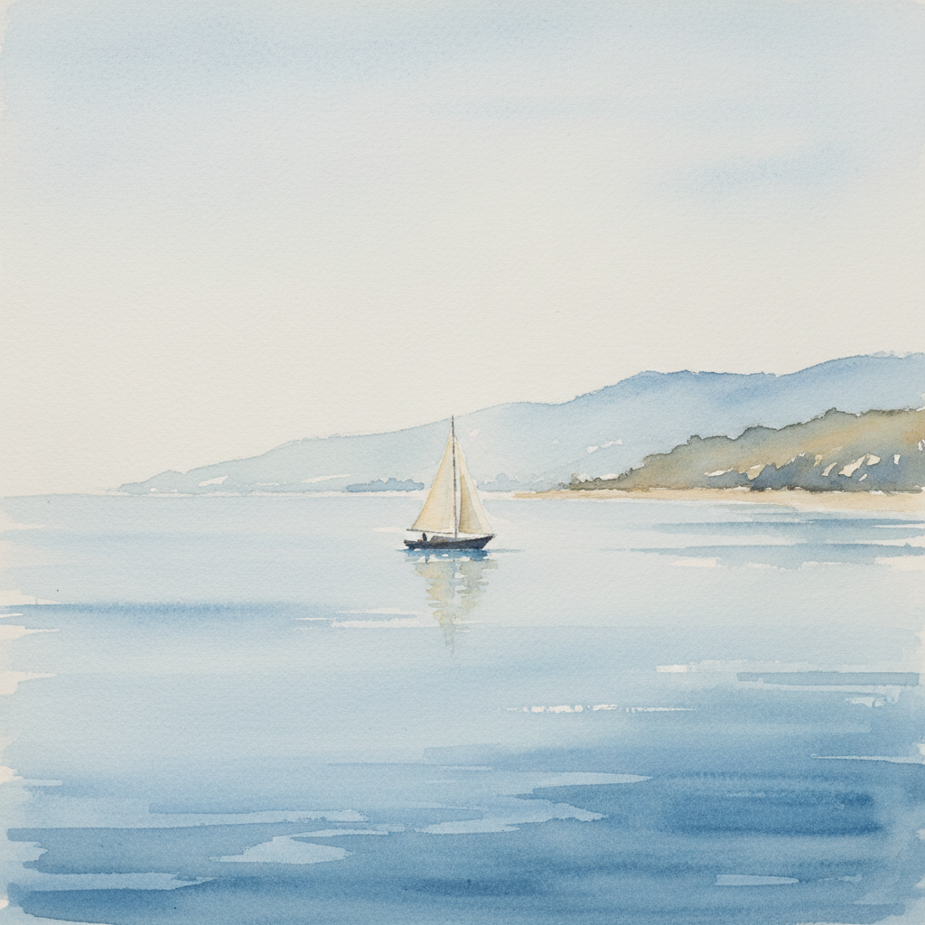 Hazy Coastal Solitude