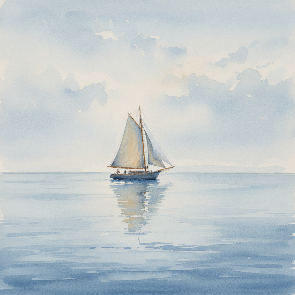 Hazy Coastal Solitude